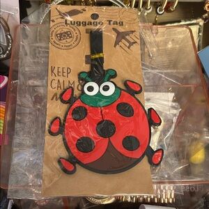 Kids Red Ladybug Luggage Tag - Unknown Brand